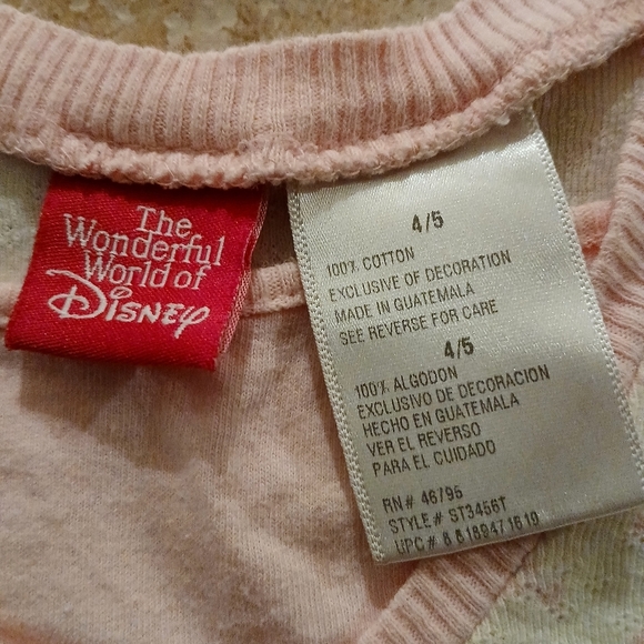 #0158 Baby Girl's The Wonderful World of Disney Pink Tinkerbell Top Size 4/5 - Picture 3 of 7